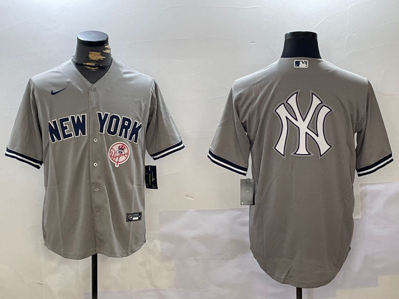 Men New York Yankees Blank Grey Game 2024 Nike MLB Jersey style 102713->new york yankees->MLB Jersey